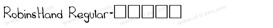 RobinsHand Regular字体转换